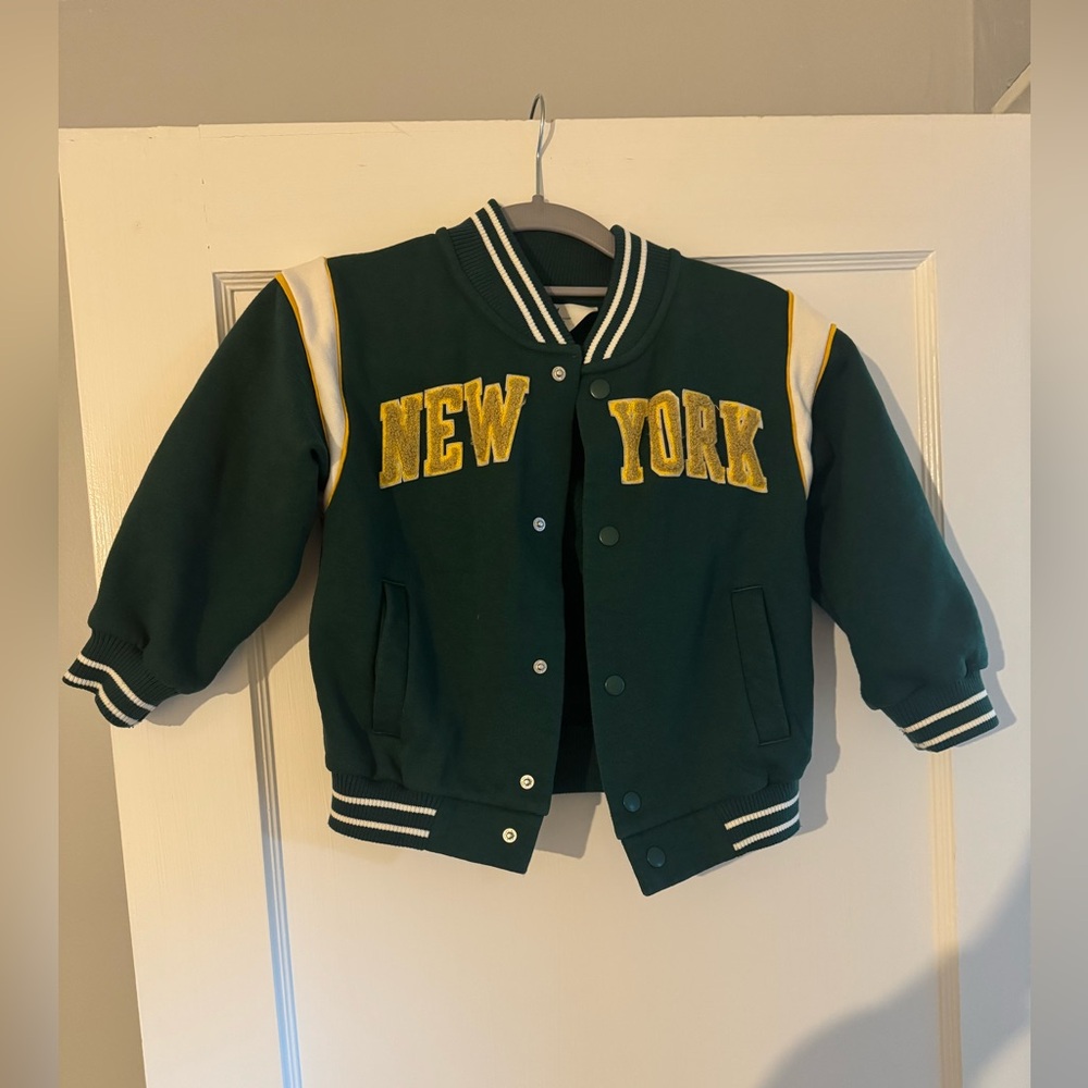 H&M Green Felted Jacket size 5/6